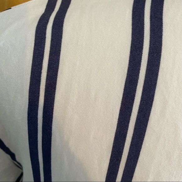 Brandy Melville J. Galt • Striped Crop Cinch Tie Waist Blouse - Picture 8 of 10